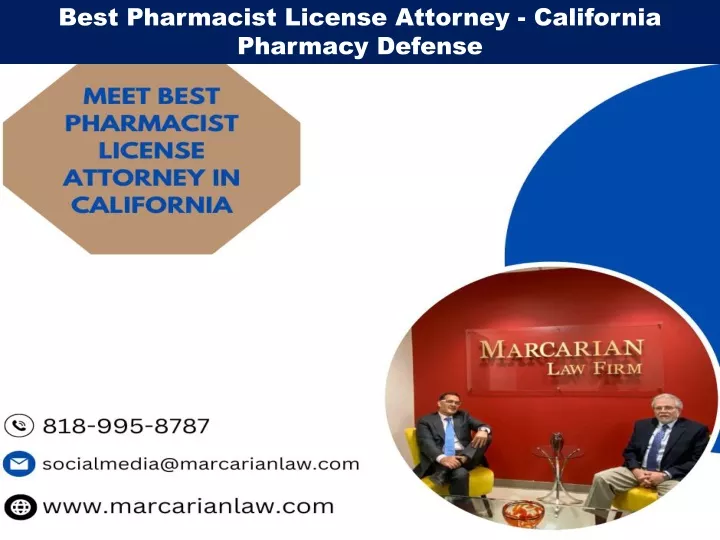 best pharmacist license attorney california