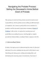 Navigating the Probate Process_ Selling the Deceased’s Home Before Grant of Probate - slide 1