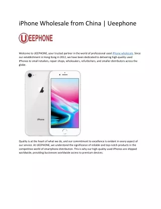 iPhone Wholesale from China | Ueephone