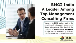 BMGI India A Leader Among Top Management Consulting Firms