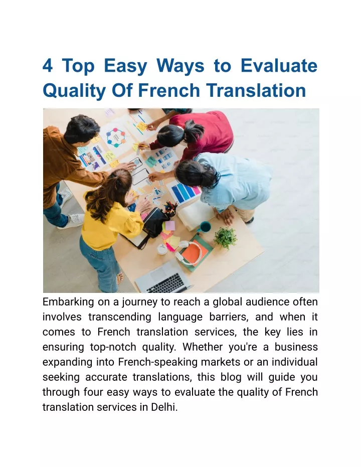 4 top easy ways to evaluate quality of french