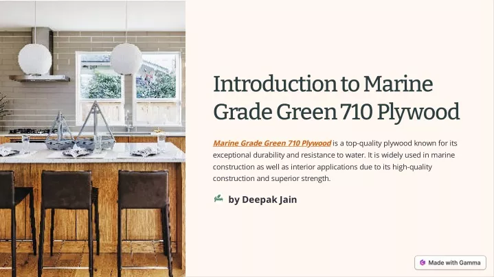 introduction to marine grade green 710 plywood