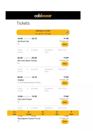 dehradun tickets