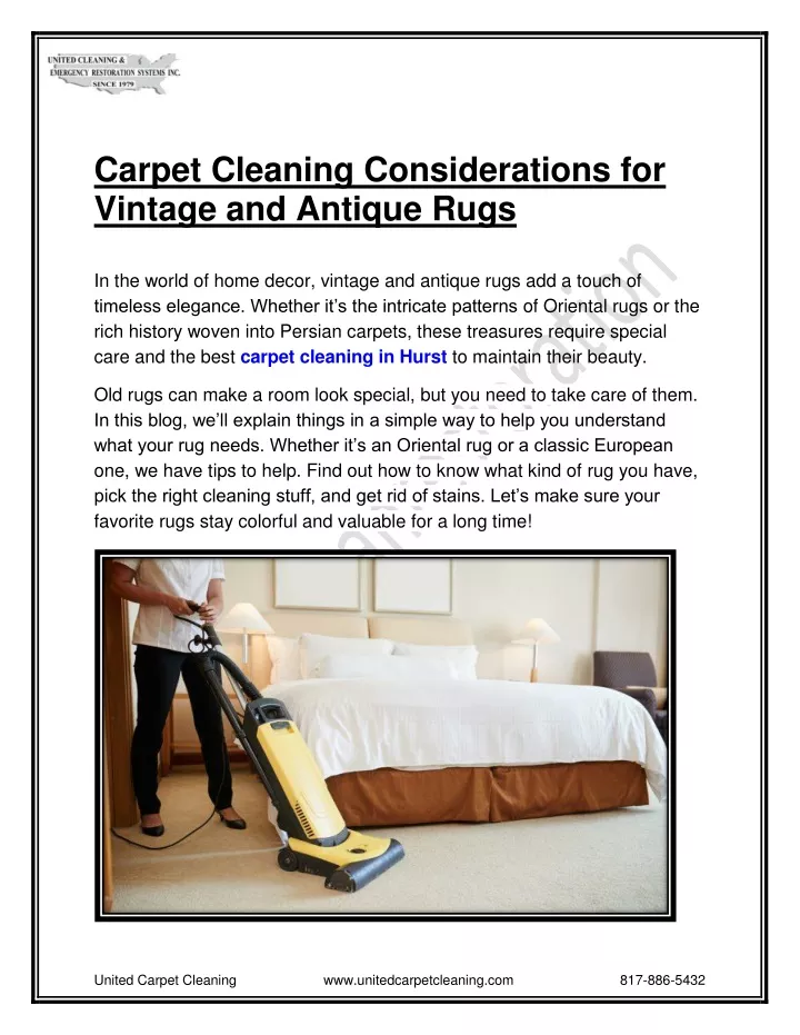 carpet cleaning considerations for vintage