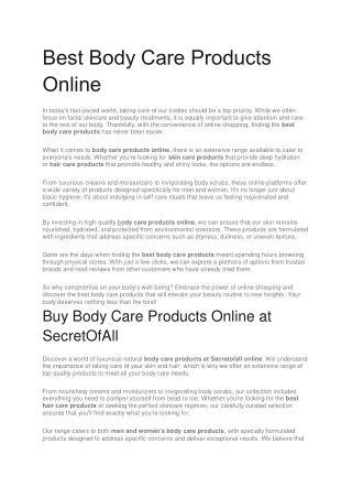 Buy Beauty & Korean Skin Care Products Online | Secretofall