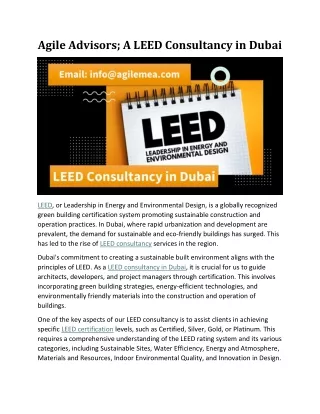 agile advisors a leed consultancy in dubai