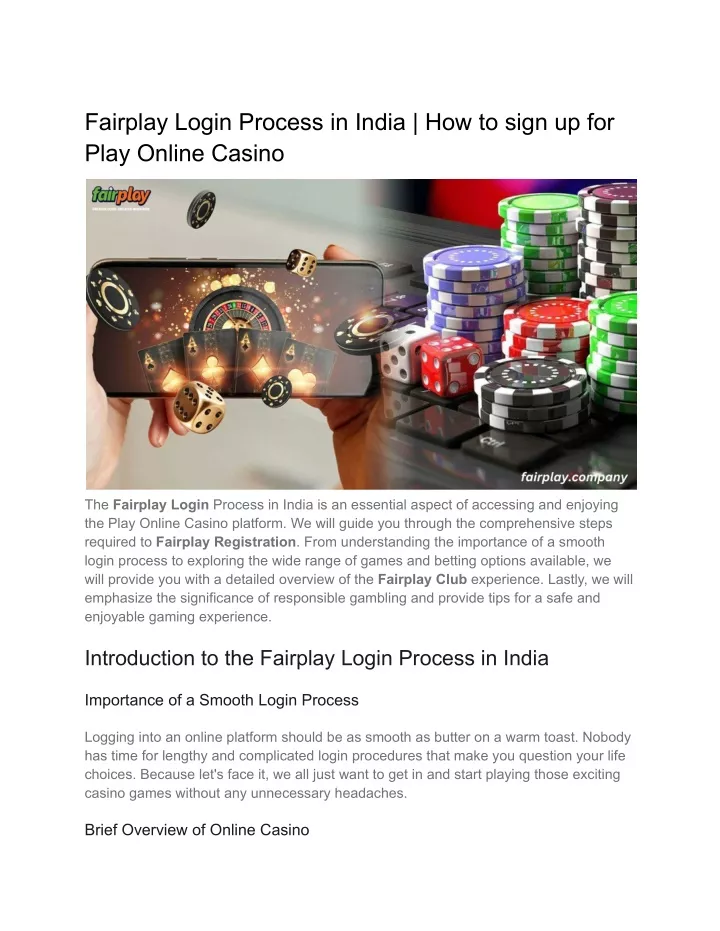 fairplay login process in india how to sign