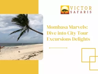 Mombasa Marvels Dive into City Tour Excursions Delights