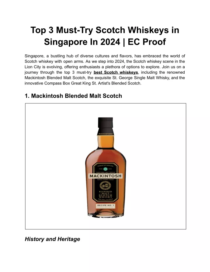 top 3 must try scotch whiskeys in singapore