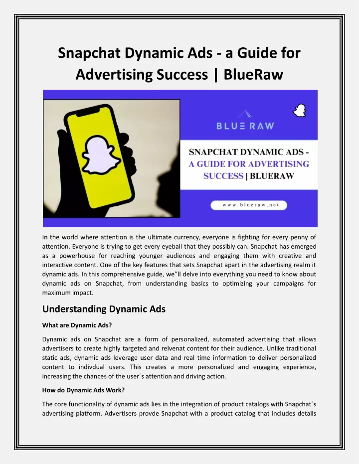 snapchat dynamic ads a guide for advertising
