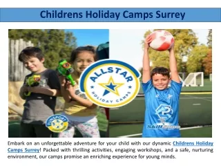 Childrens Holiday Camps Surrey