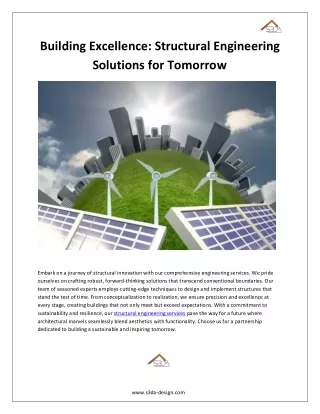 building excellence structural engineering