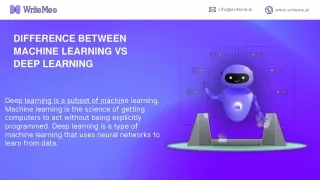 DIFFERENCE BETWEEN MACHINE LEARNING VS DEEP LEARNING