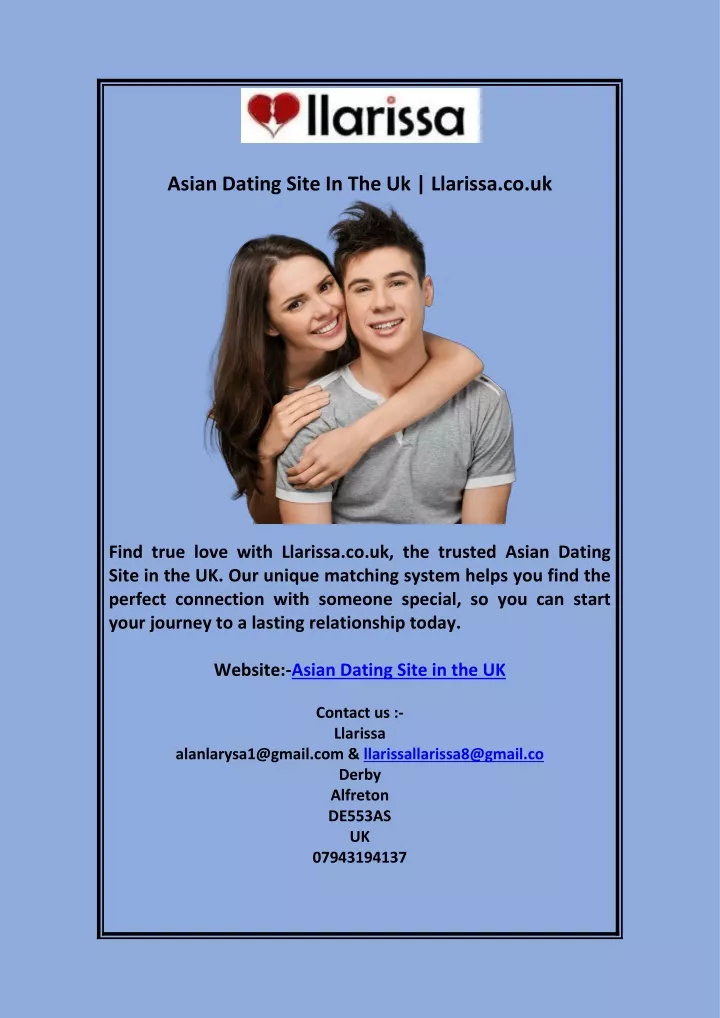 asian dating site in the uk llarissa co uk