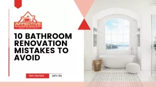 10 Bathroom Renovation Mistakes to Avoid