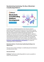 Blockchain Crowdfunding Platform - slide 1