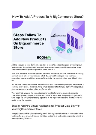 how to add a product to a bigcommerce store