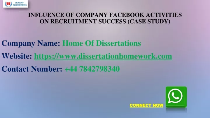 influence of company facebook activities on recruitment success case study