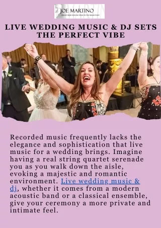 live wedding music dj sets the perfect vibe