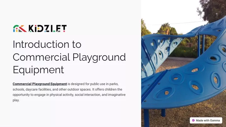 introduction to commercial playground equipment