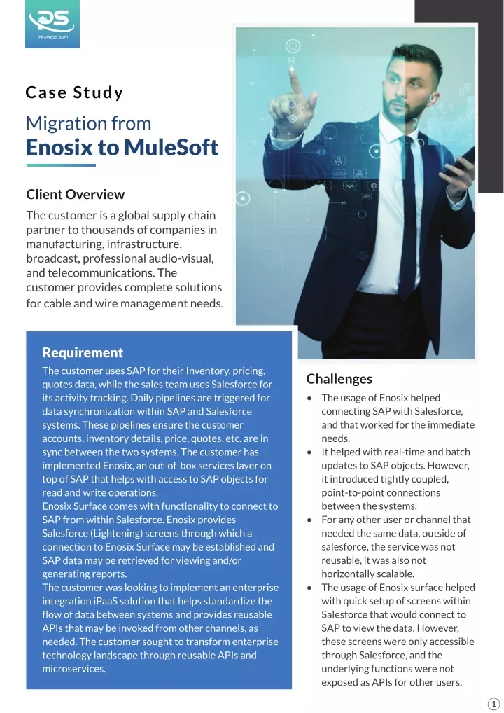 case study migration from enosix to mulesoft
