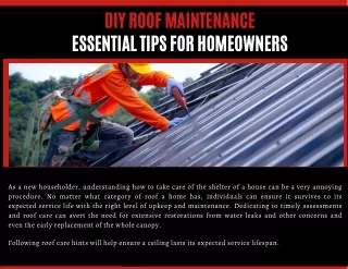 Essential Tips for Roof Maintenance
