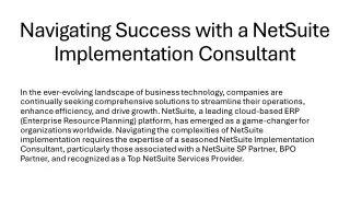 navigating success with a netsuite implementation