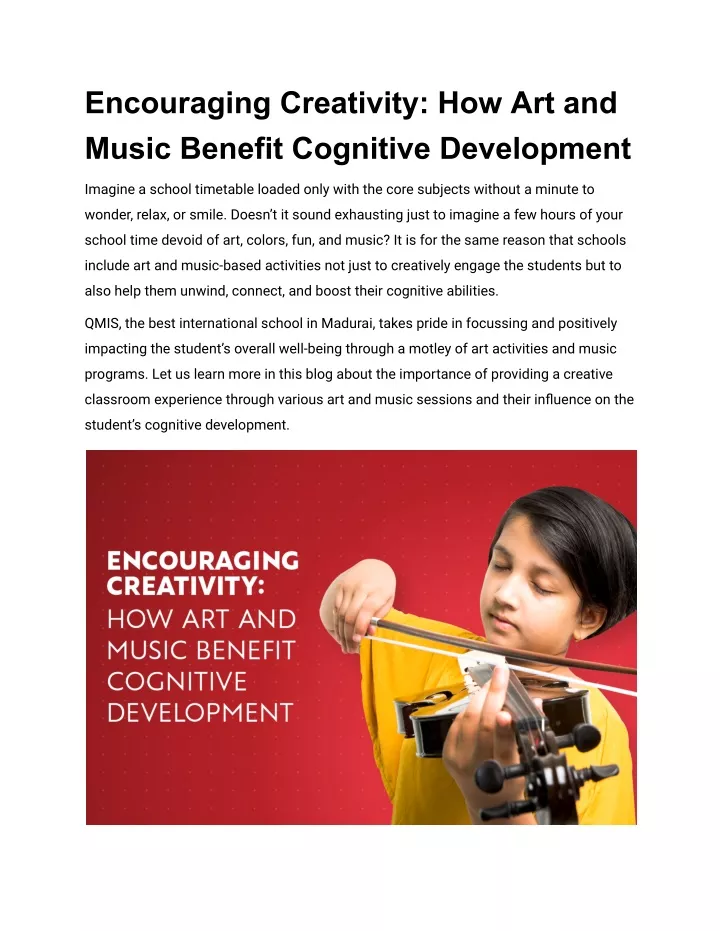 encouraging creativity how art and music benefit