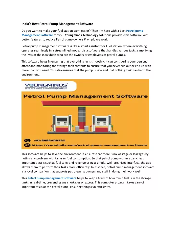 india s best petrol pump management software