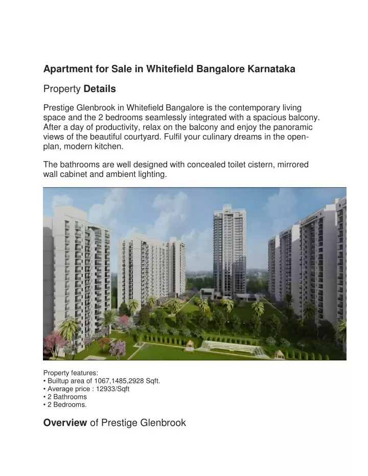 apartment for sale in whitefield bangalore