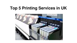 Top 5 Printing Services in UK