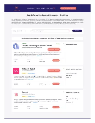Best Software Development Companies - TrueFirms