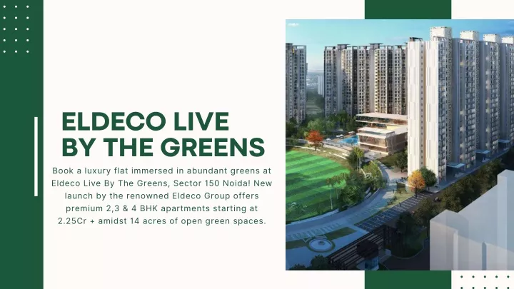 eldeco live by the greens book a luxury flat