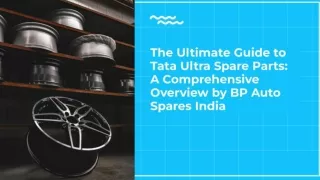 Tata Ultra Spare parts - Bp Auto Spares India