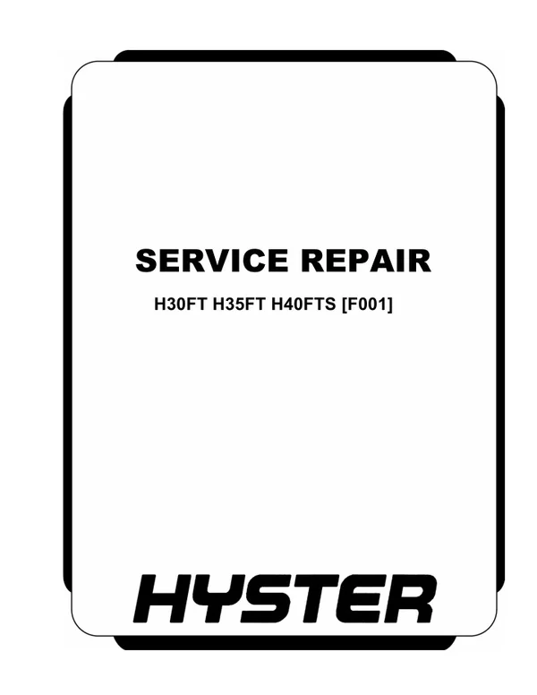 Hyster F001 (H30FT) Forklift Service Repair Manual