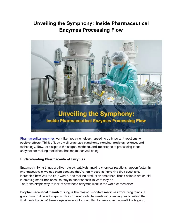 unveiling the symphony inside pharmaceutical