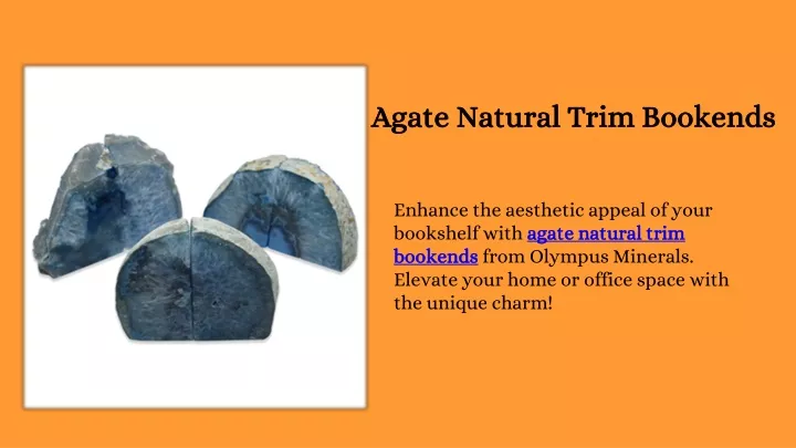 agate natural trim bookends agate natural trim