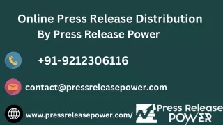 online press release distribution by press