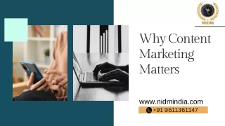 Why Content Marketing Matters?