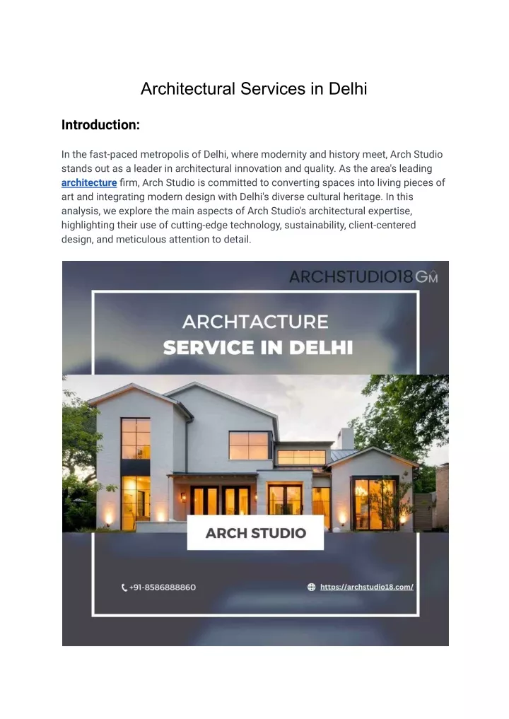 architectural services in delhi