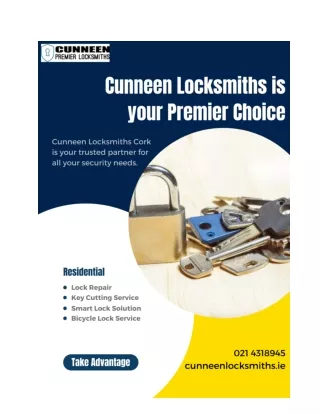 Cunneen Locksmiths is your Premier Choice for Expert Locksmith Solutions