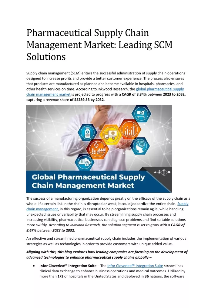 pharmaceutical supply chain management market