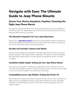 jeep phone mount
