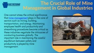 Global Mining Management: Ensuring Safety and Success