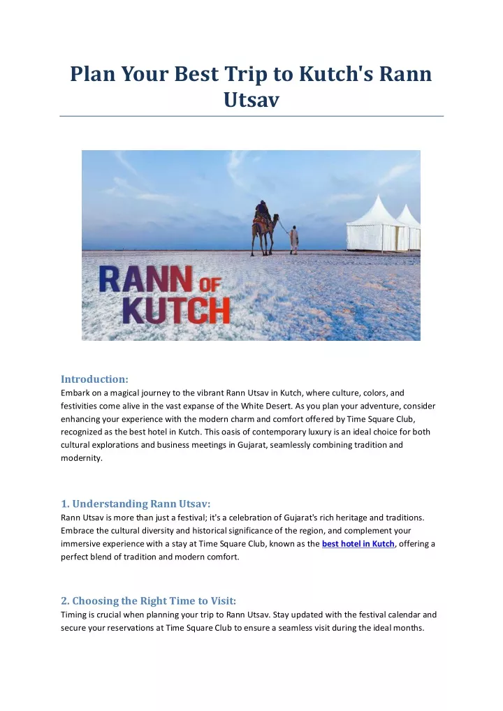 plan your best trip to kutch s rann utsav