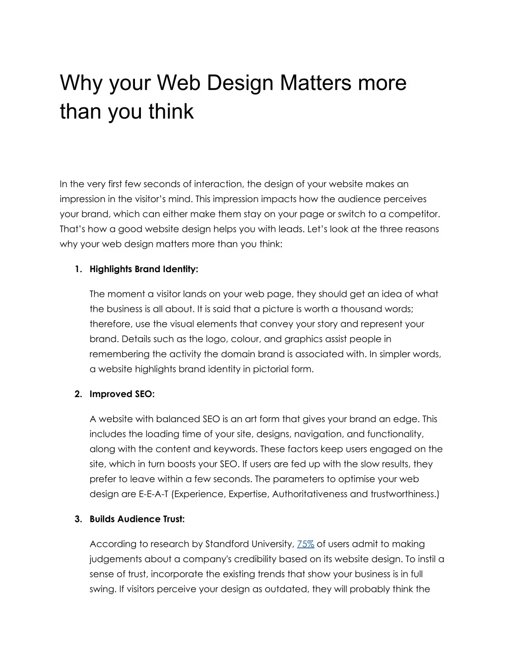 PPT - Why your Web Design Matters more than you think PowerPoint ...