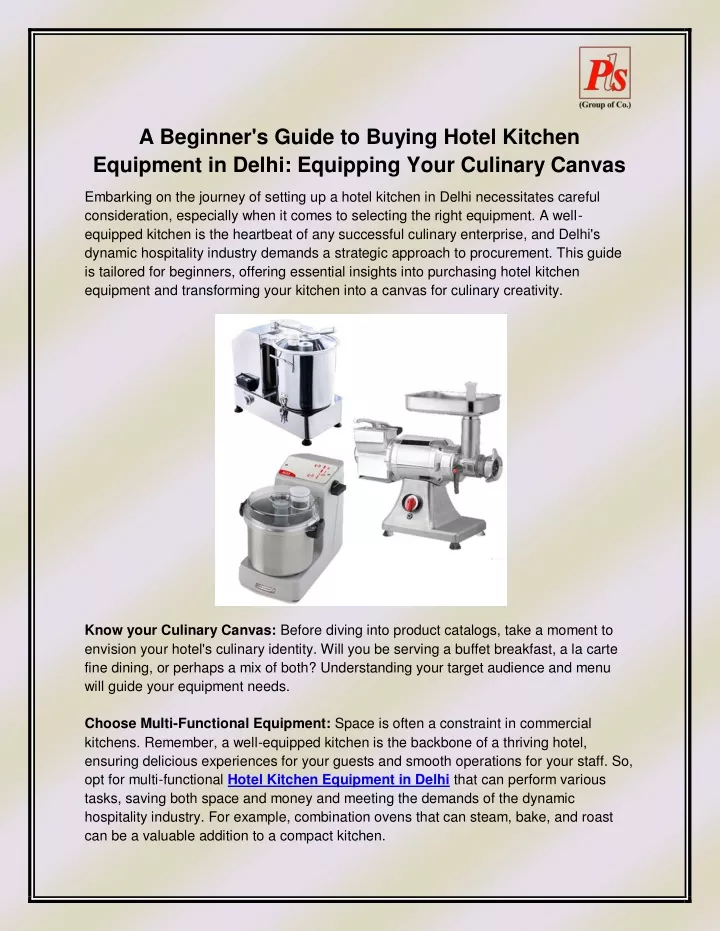 a beginner s guide to buying hotel kitchen