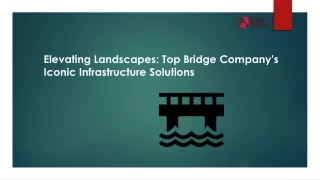 Elevating Landscapes Top Bridge Company's Iconic Infrastructure Solutions