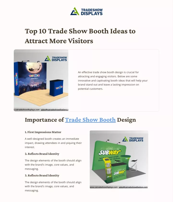 top 10 trade show booth ideas to attract more