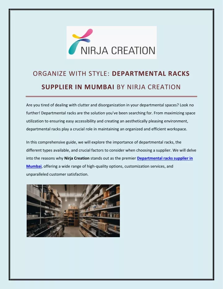 organize with style departmental racks